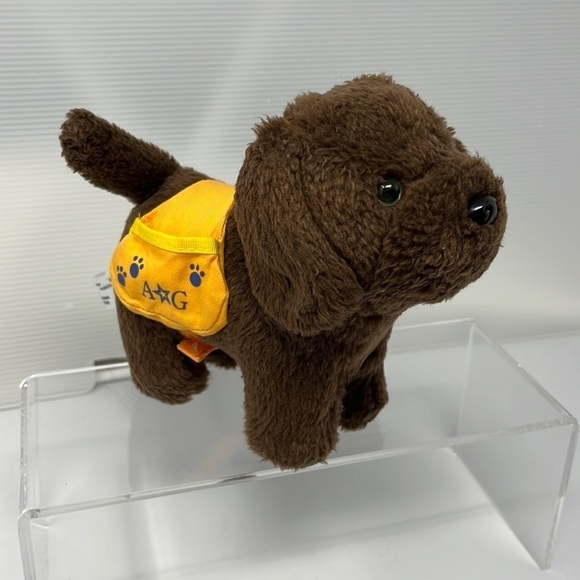 American Girl Plush Dog “Chocolate Chip” Brown Labrador Lab Saddle Bag - Picture 1 of 9